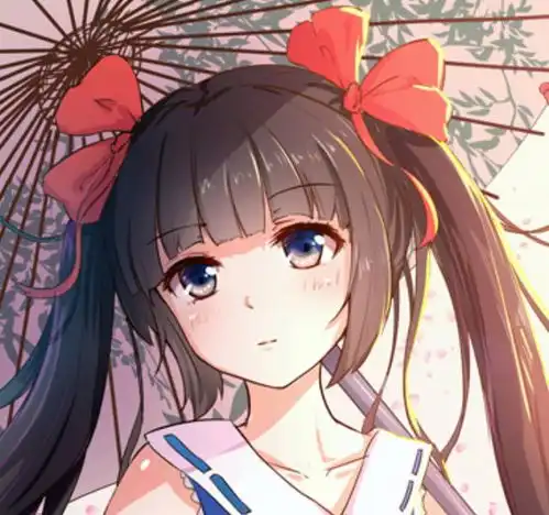 甜美女孩卡通头像二次元