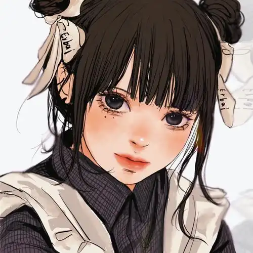 手绘氛围感女生头像