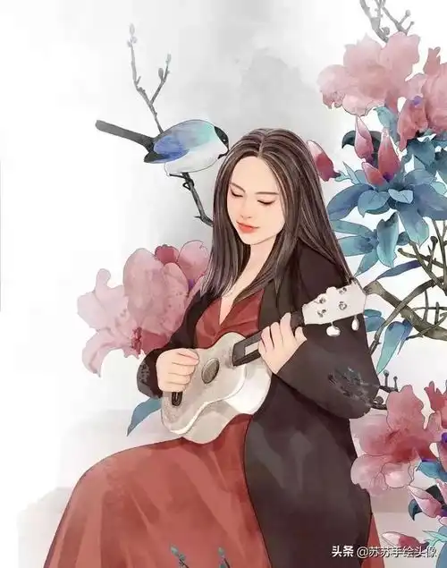 换个头像吧,优雅知性的女生手绘头像,文艺范十足