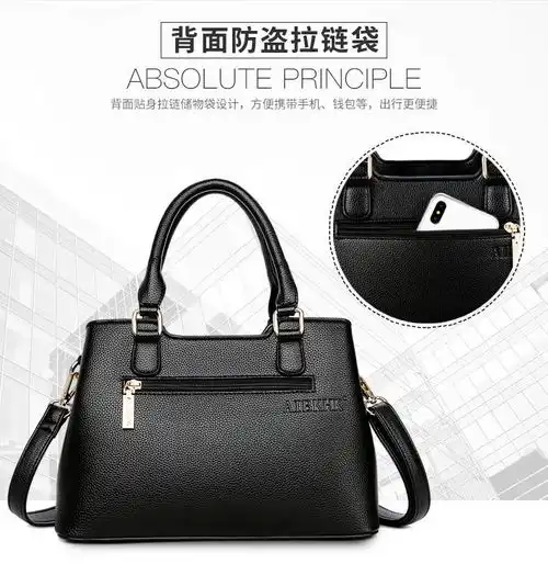 小童马欧美风真皮女包时尚手提包中年潮女妈妈包c