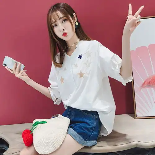 清新百搭的淑女范衬衫,穿上清丽动人