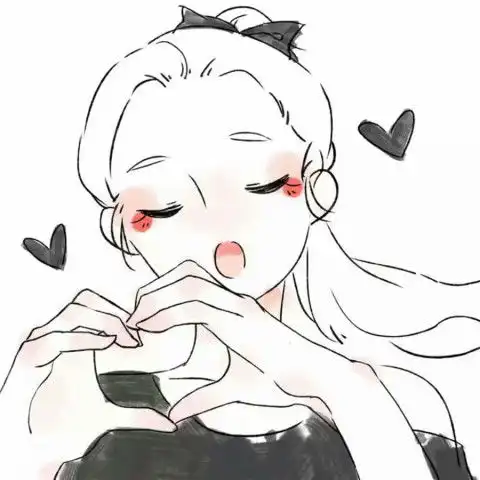黑白漫画头像女闺蜜朦朦