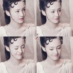 郑爽画壁扮相清新脱俗,如画里走出来的牡丹小仙女