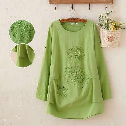 森女风格文艺范类型的棉麻女装质量很棒款式都很带感