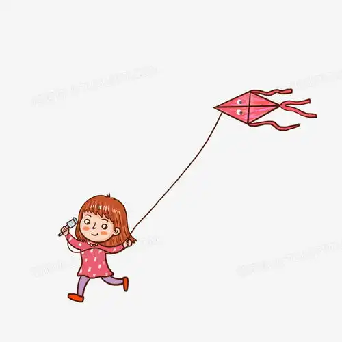 卡通手绘女孩放风筝png图片素材免费下载女孩png20002000像素