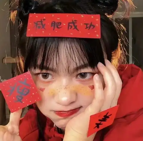 适合新年换上的红红火火的女生头像