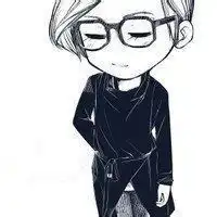 戴眼镜美女卡通头像qq头