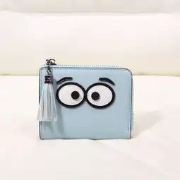 2016韩版女士钱包短款时尚卡通俏皮大眼睛拉堆糖,美图壁纸兴趣社区