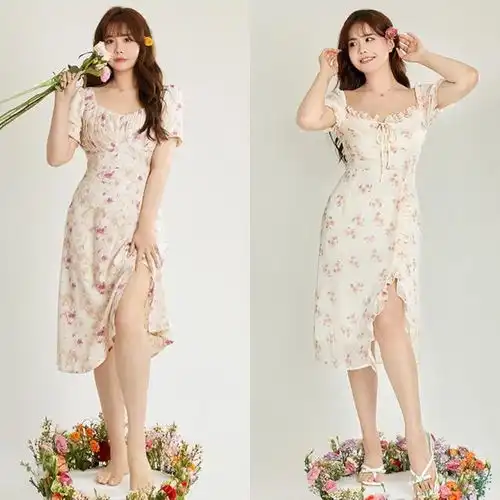 时尚与身材无关微胖女人这样挑连衣裙,没有筷子腿也出彩