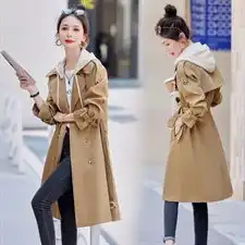 中长款风衣女2024春装新款女装韩版时尚显瘦双排扣女士春秋外套潮