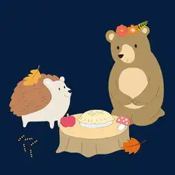 卡通手绘的熊猫和刺猬图片素材其他格式下载动漫人物大全