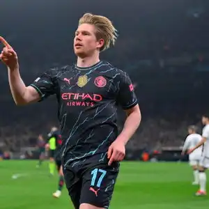 欧冠德布劳内一射二传福登破门曼城31哥本哈根