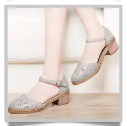 百年纪念1411春季新款女鞋子韩版一字扣文艺镂空单鞋女