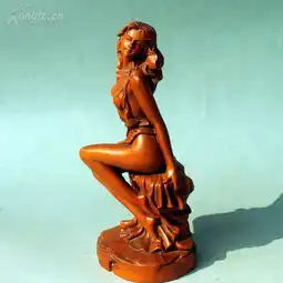 黄杨木摆件美女菩萨佛像精品收藏