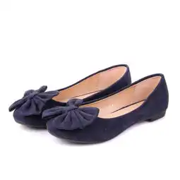 smg欧美风简约大蝴蝶结豹纹圆头平底单鞋平跟女鞋516