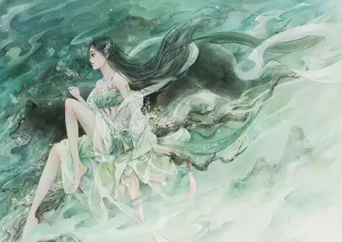 仙气飘飘的古风人物插画,犹如想象中的梦幻之境一般