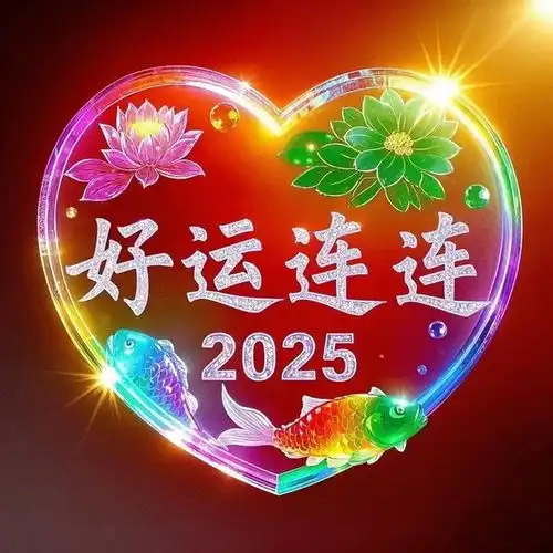 18张2025新年快乐拜年喜庆图片分享愿2025年吉祥如意,好运连连