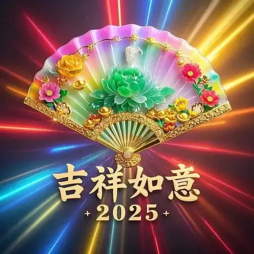 18张2025新年快乐拜年喜庆图片分享愿2025年吉祥如意,好运连连