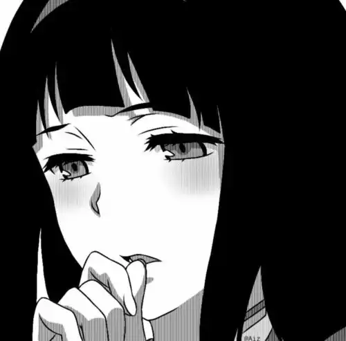 动漫黑白女生头像