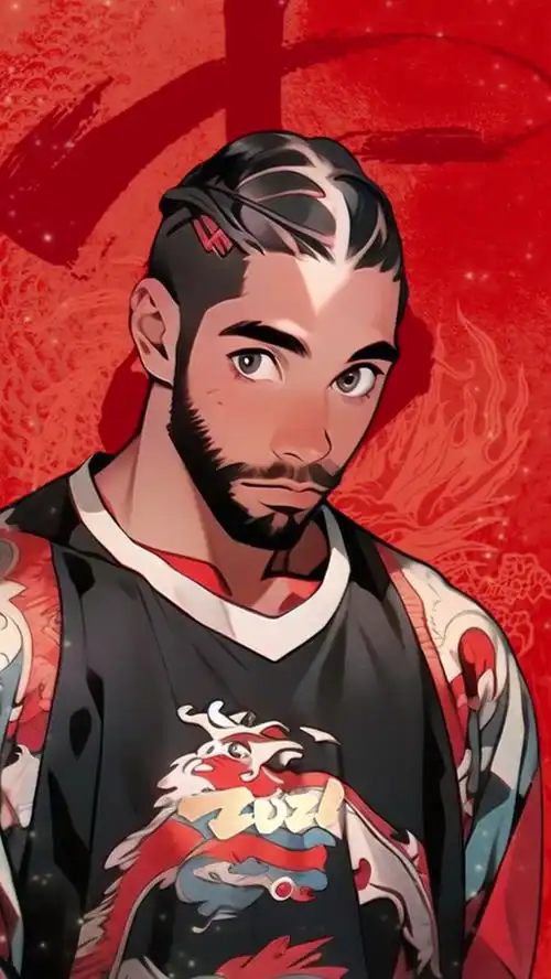 有点帅哦莱昂纳德抖音晒龙年中国风头像