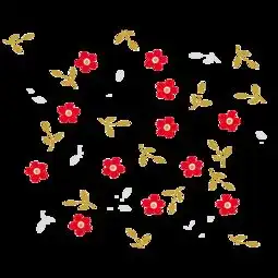 红色碎花花头像