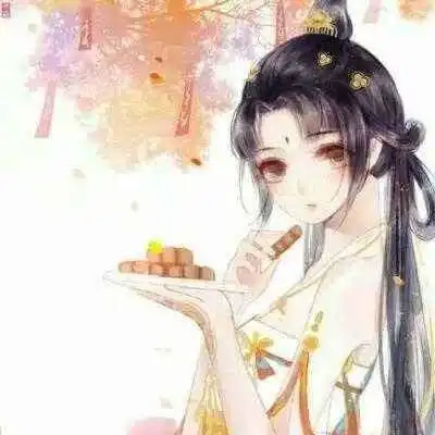 求古风少女,长发,汉服颜色偏浅,动漫人物的图片