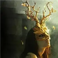 带鹿角图片女生头像