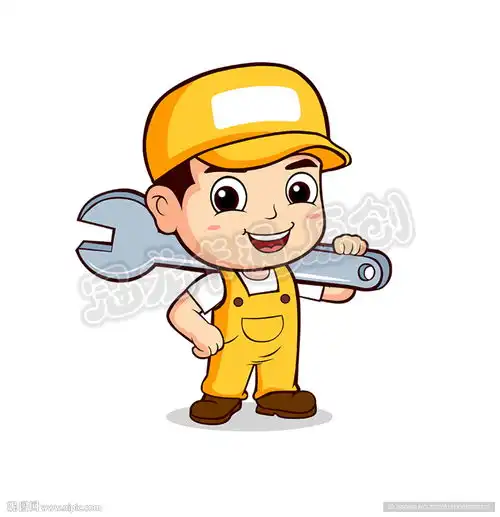 卡通修理工橙色版设计图