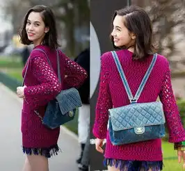 减龄便携双肩包学辣妈杨幂背出少女小香风