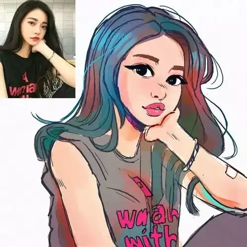 当少女遇上二次元,比真人还美