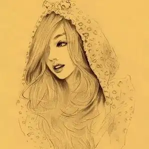 手绘微信头像女生黑白简约图片微信头像图片大全