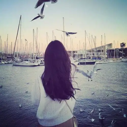 夕阳下的背影女生头像手