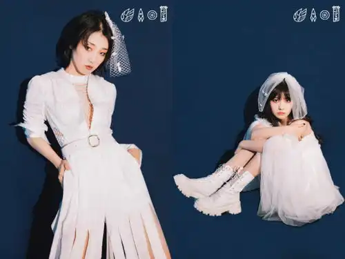 火箭少女101烟熏新娘妆,十足暗黑风,杨超越的刘海吸睛