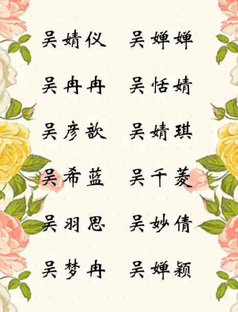 姓氏取名大集合,宝妈宝爸快来看吧,好听的名字都在这