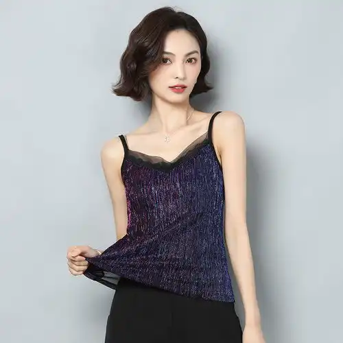 大码吊带背心新款春季百搭打底衫v领针织女学生修身t恤上衣小衫女