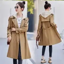中长款风衣女2024春装新款女装韩版时尚显瘦双排扣女士春秋外套潮