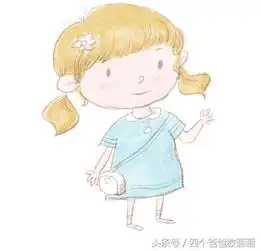四个爸爸手把手教你画一个可爱小女孩