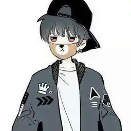 戴口罩的情侣头像黑白动漫女的