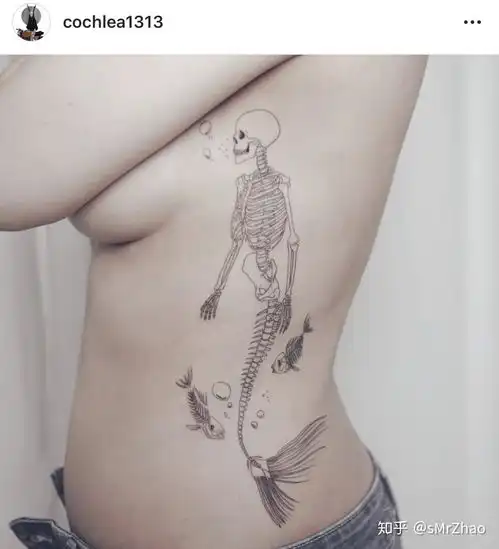 smrzhao纹身推荐第154期黑白动漫黑魔法少女森系纹身