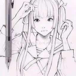 90后美女的小清新动漫手绘,不能错过