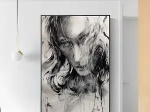 北欧简约创意手绘黑白美女人物抽象装饰画无框画图片设计素材高清模板下载10.18mb其他大全