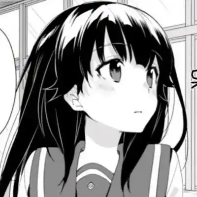 动漫头像黑白漫画风的可爱女头