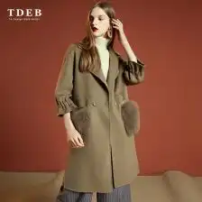 欧美风毛呢大衣