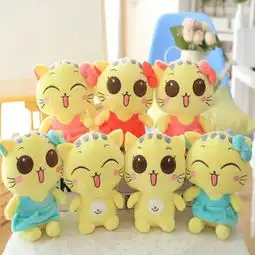 厂家直销活动赠品创意可爱猫咪毛绒玩具女生礼物卧室装饰一件代发