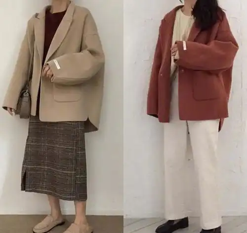 155左右的小个子女生冬季穿搭,大衣搭配毛衣裙,显高又显瘦