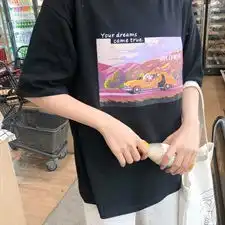 6651实拍韩国ulzzang原宿风ins超火短袖t恤女韩版百搭半袖