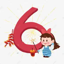 新年卡通女孩倒计时6放鞭炮png素材图片免费下载千库网