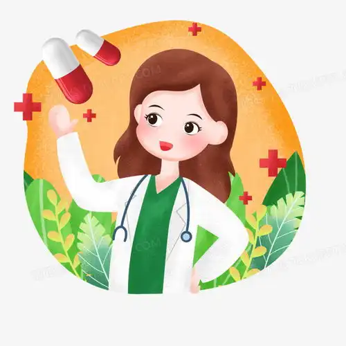 手绘卡通美丽的女医生png图片素材下载手绘png熊猫办公