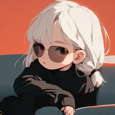戴眼镜美女卡通头像超酷