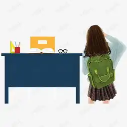 手绘女孩背影素材图片免费下载高清psd千库网图片编号9318690